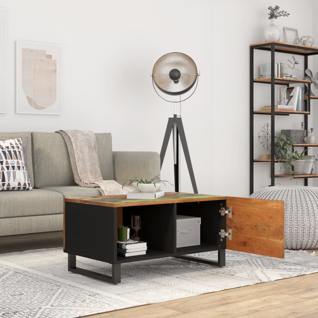 vidaXL Coffee Table Storage Sofa Side Table for Home Living Room Solid Wood