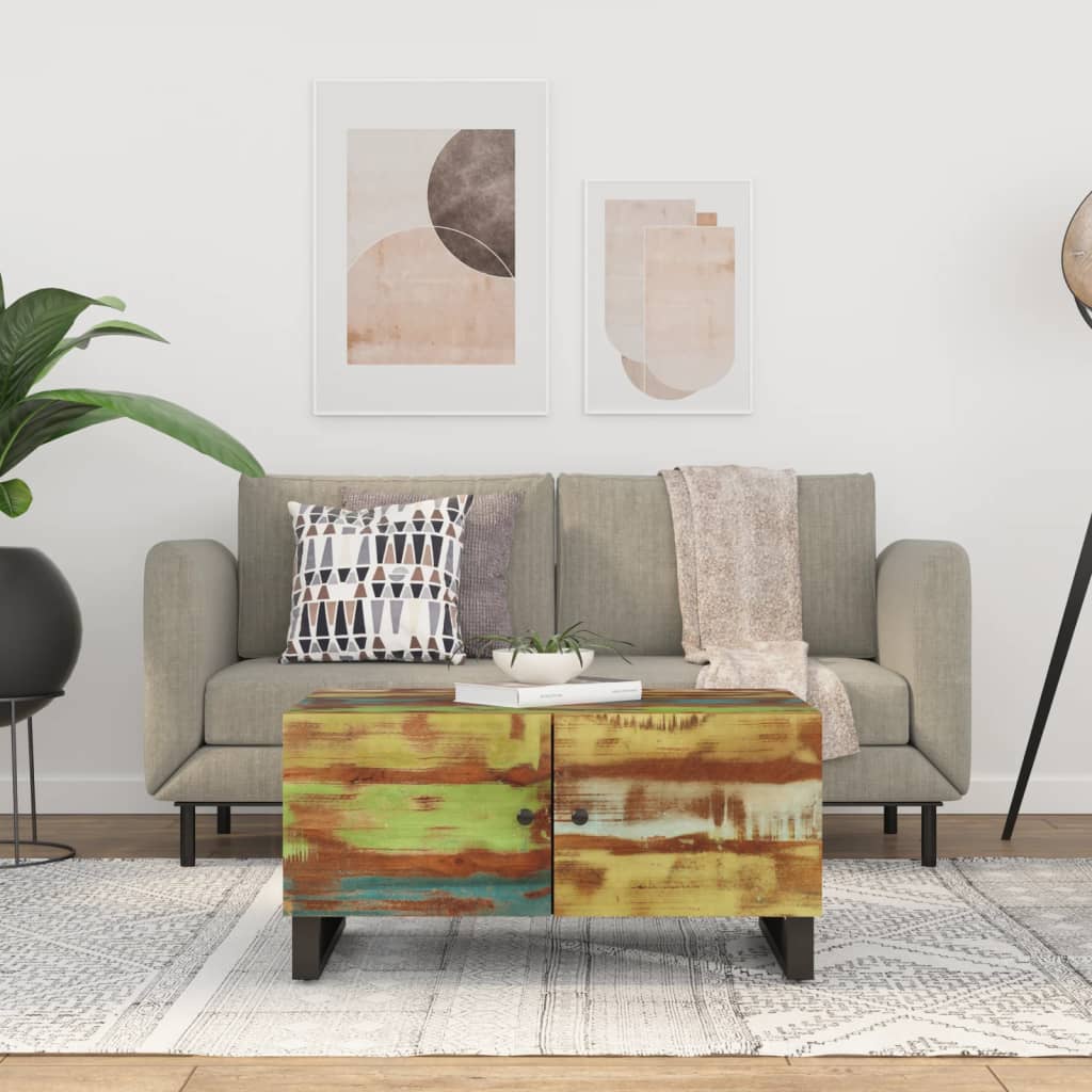 vidaXL Coffee Table Storage Sofa Side Table for Home Living Room Solid Wood