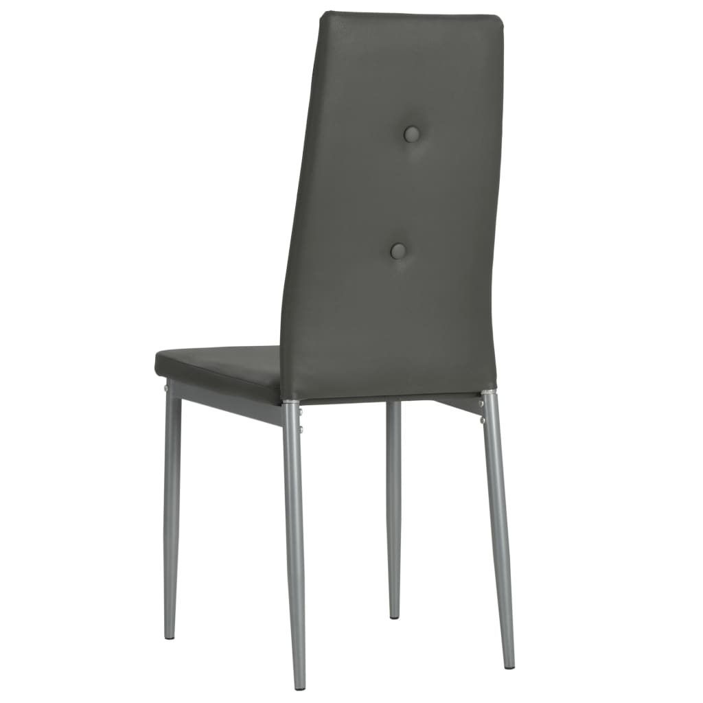 vidaXL Dining Chairs Kitchen Chair for Home Dining Room Black Faux Leather