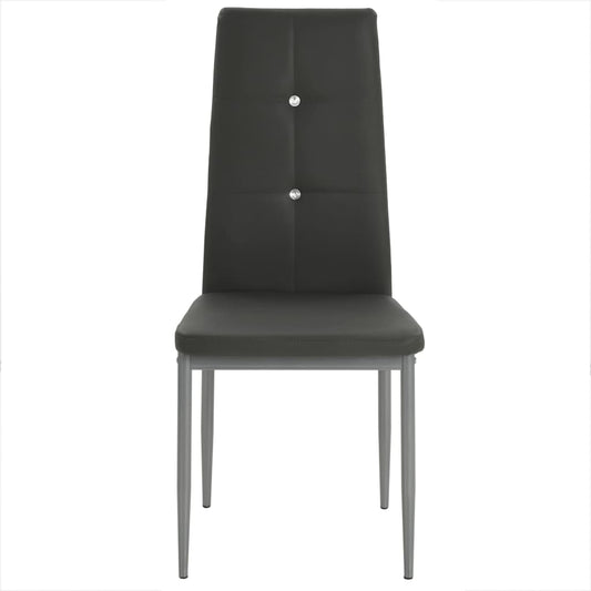 vidaXL Dining Chairs Kitchen Chair for Home Dining Room Black Faux Leather