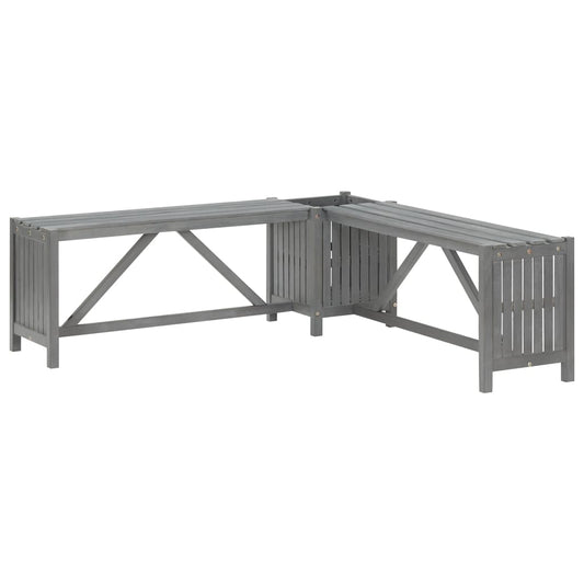 vidaXL Planter Bench Outdoor Garden Wooden Planter Box Bench Solid Wood Acacia