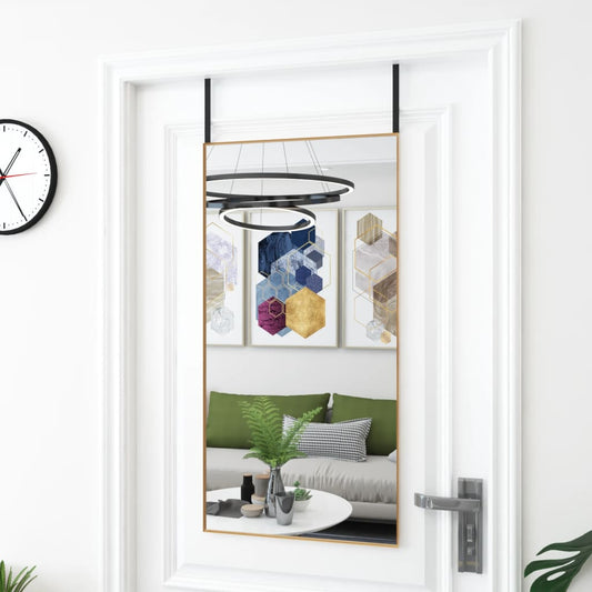 vidaXL Door Mirror Wall Mounted Mirror for Living Room Glass and Aluminum