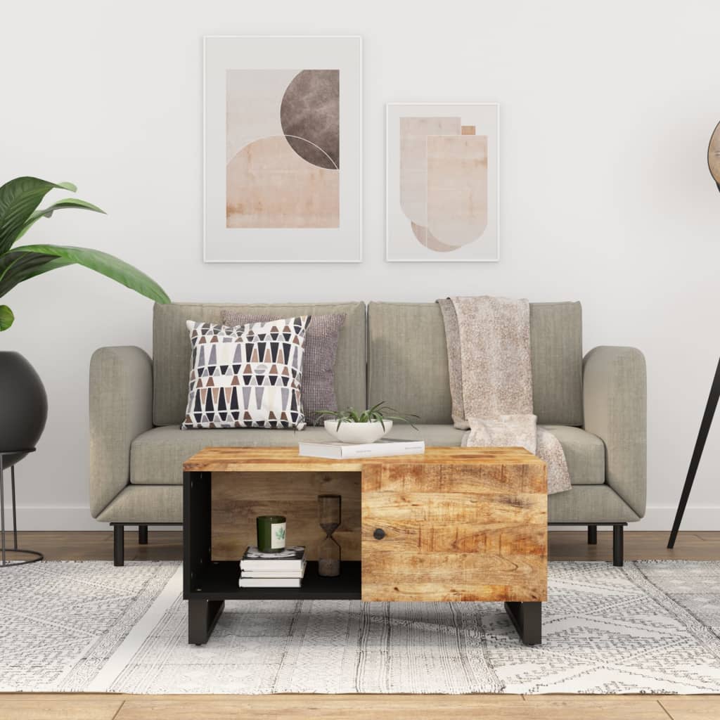 vidaXL Coffee Table Storage Sofa Side Table for Home Living Room Solid Wood