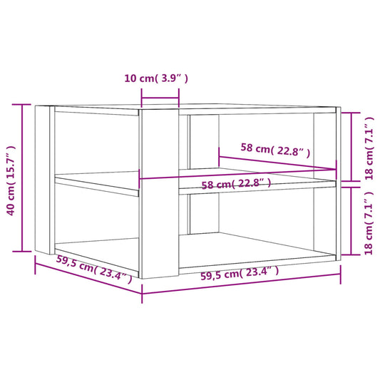 vidaXL Coffee Table Accent Storage Home Living Room Furniture Engineered Wood